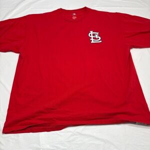 MLB St Louis Cardinals Red Short Sleeve T Shirt Men’s 2XL